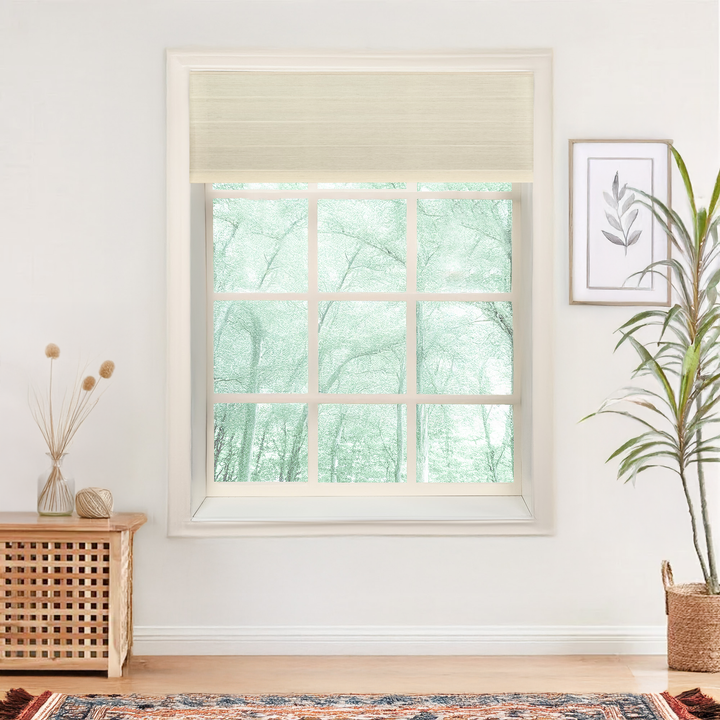 Natural Jute & Hemp Roman Blinds & Shades | Coconut White