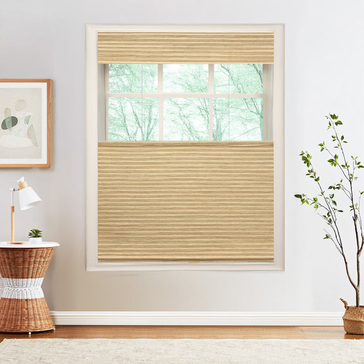 Nomi No-Drill Woven Bamboo Blinds & Shades Top Down Bottom Up | Butter
