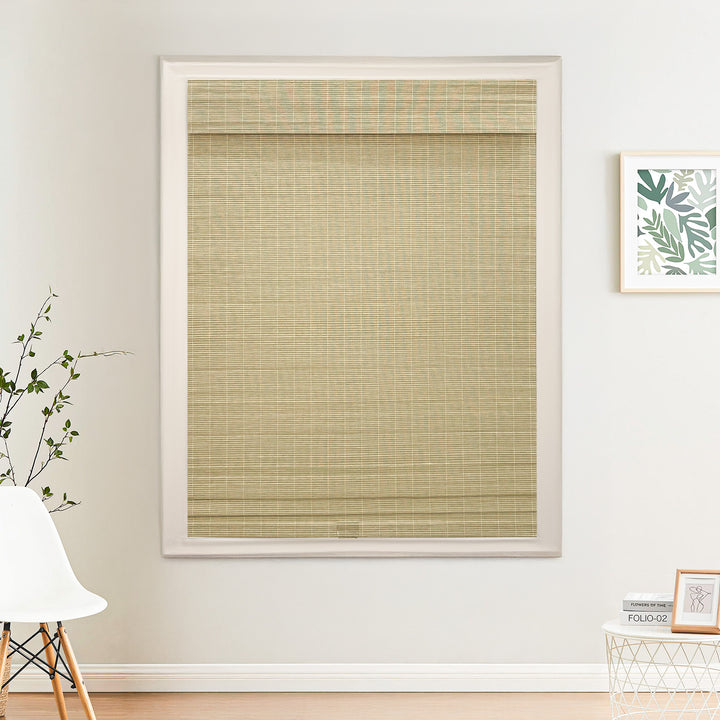 Nomi No-Drill Woven Bamboo Blinds & Shades Top Down Bottom Up | Avocado