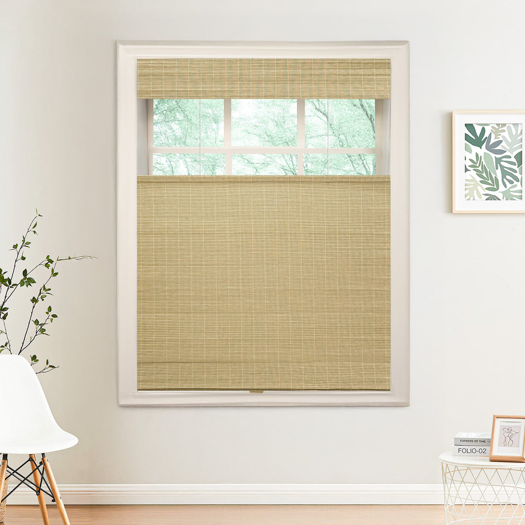 Nomi No-Drill Woven Bamboo Blinds & Shades Top Down Bottom Up | Avocado