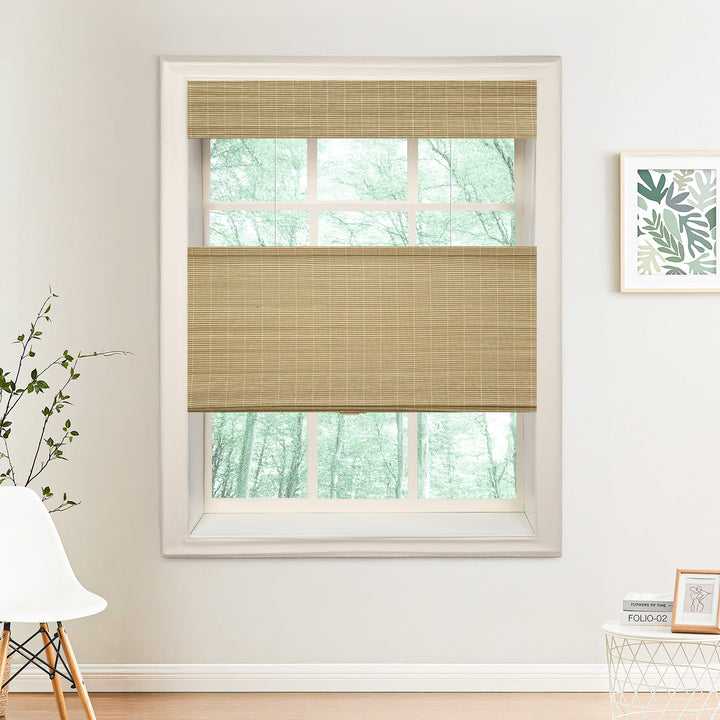 Nomi No-Drill Woven Bamboo Blinds & Shades Top Down Bottom Up | Avocado