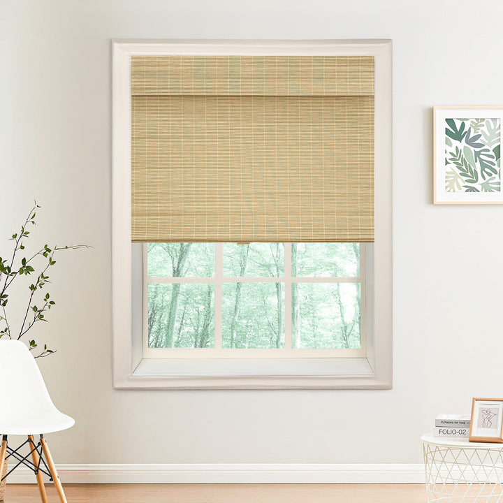 Nomi No-Drill Woven Bamboo Blinds & Shades Top Down Bottom Up | Avocado