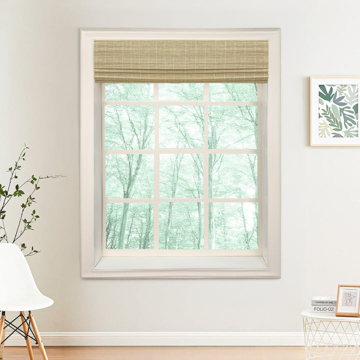 Nomi No-Drill Woven Bamboo Blinds & Shades Top Down Bottom Up | Avocado