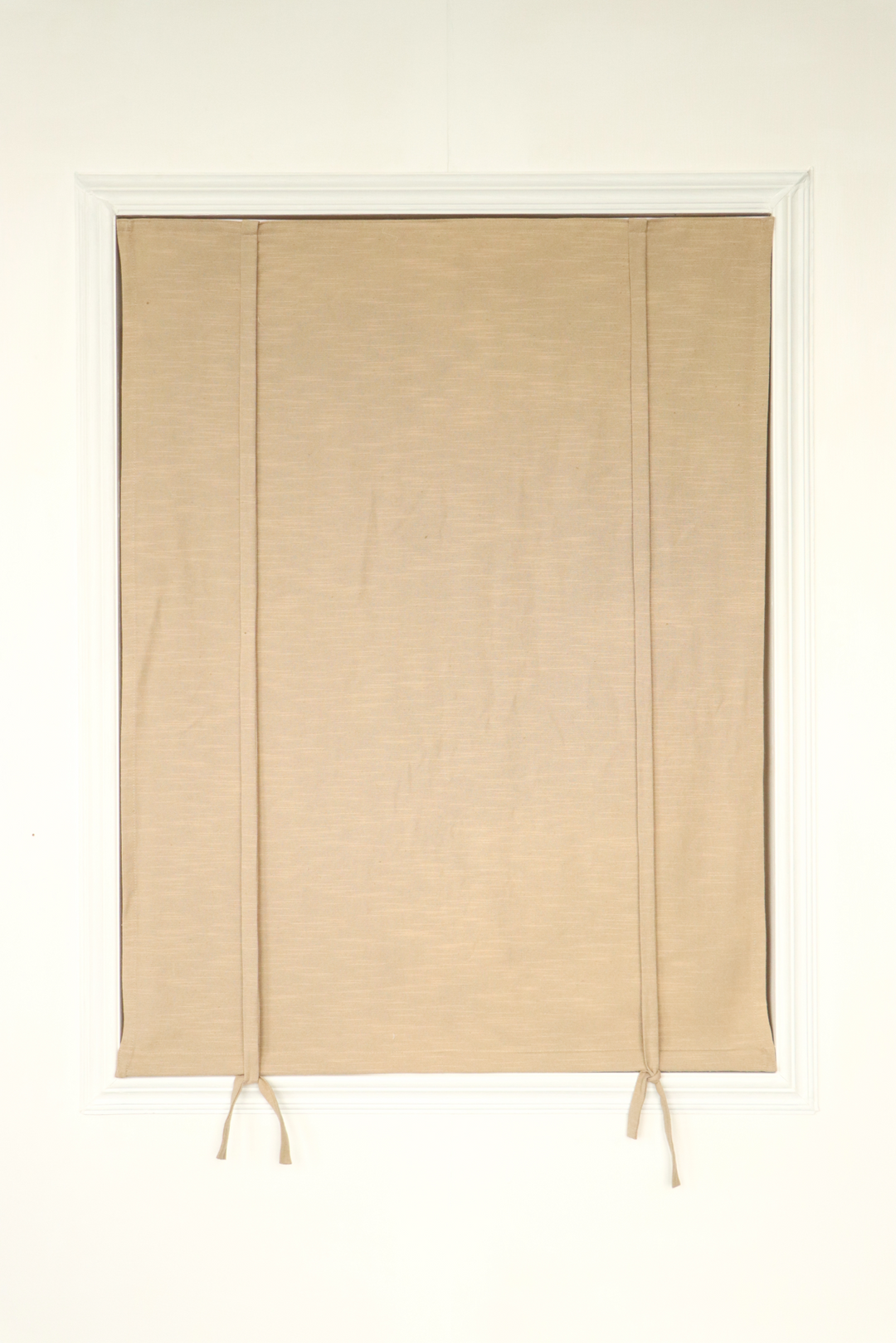 Jenna Linen Roman Shades & Blinds | Tie