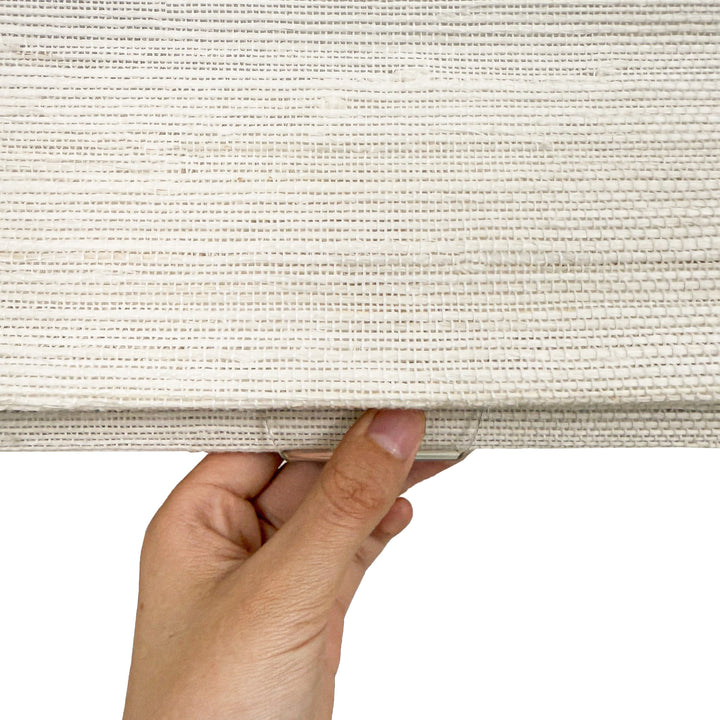 Ramie Woven Bamboo No-Drill Blinds & Shades Top Down Bottom Up | Beige White