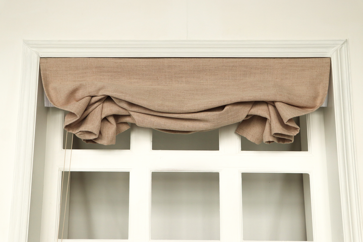 Kelly Linen Roman Shades & Blinds | Swag