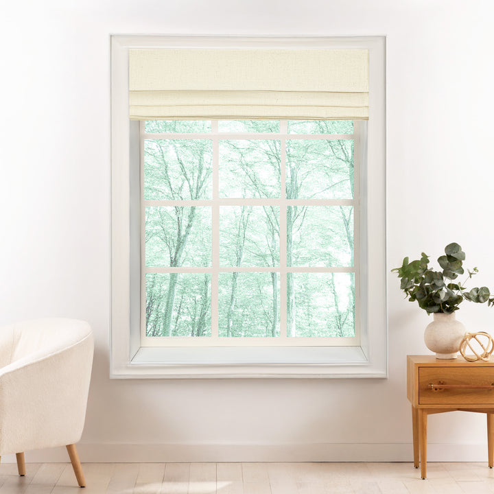 Liz Linen Herringbone Roman Shades & Blinds | Top Down Bottom Up