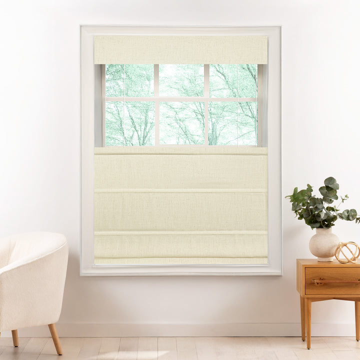 Liz Linen Herringbone Roman Shades & Blinds | Top Down Bottom Up