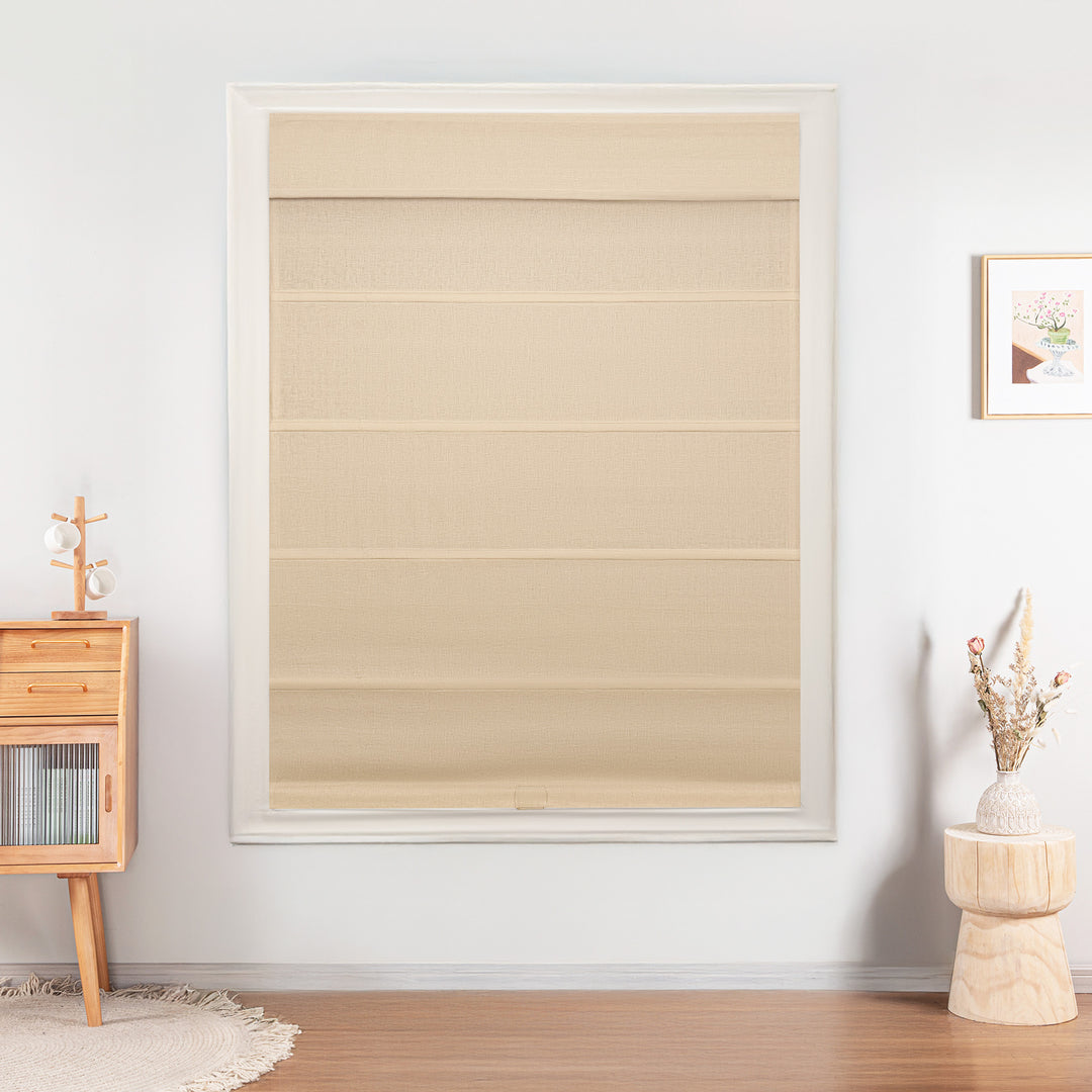 Belgian Flax Linen Roman Shades & Blinds | Top Down Bottom Up