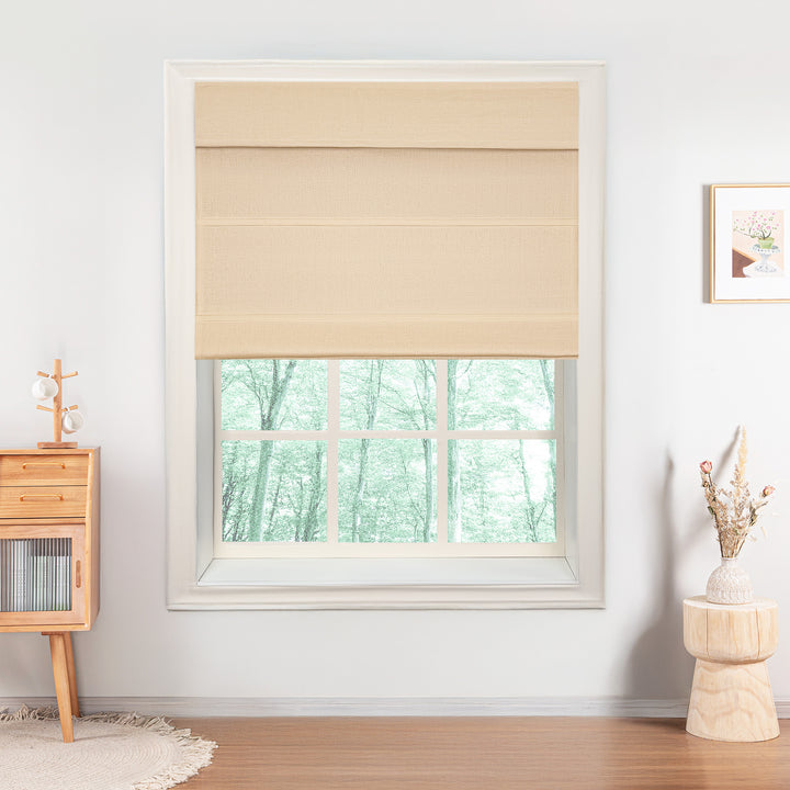 Belgian Flax Linen Roman Shades & Blinds | Top Down Bottom Up