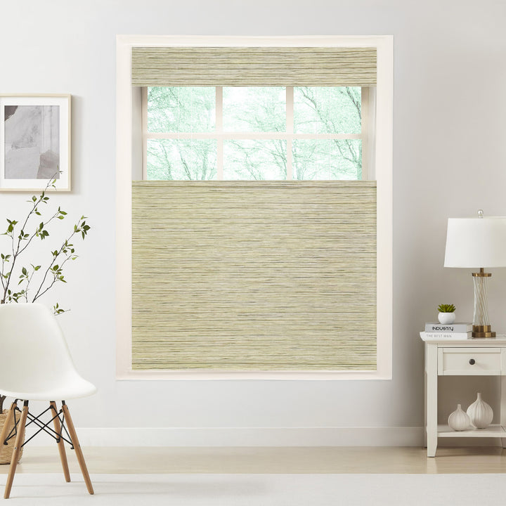 Natural Jute & Hemp No-Drill Roman Blinds & Shades Top Down Bottom Up | Grassland