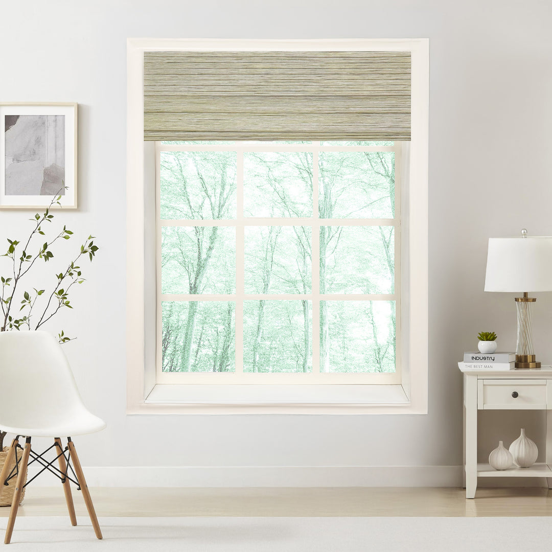 Natural Jute & Hemp No-Drill Roman Blinds & Shades Top Down Bottom Up | Grassland