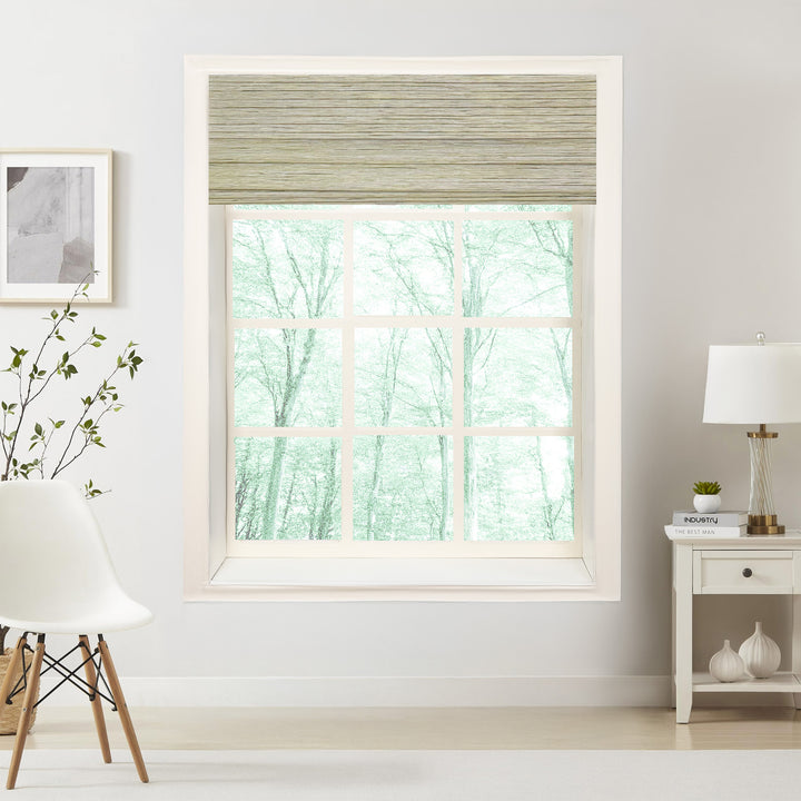 Natural Jute & Hemp No-Drill Roman Blinds & Shades Top Down Bottom Up | Grassland