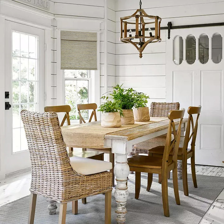Natural Jute & Hemp No-Drill Roman Blinds & Shades Top Down Bottom Up | Grassland