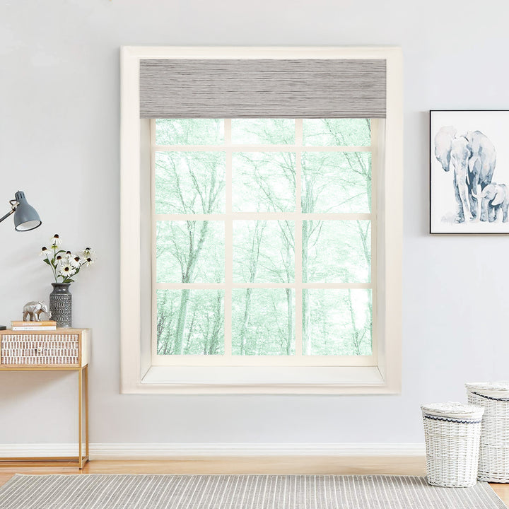 Natural Jute & Hemp No-Drill Roman Blinds & Shades | Sesame Gray