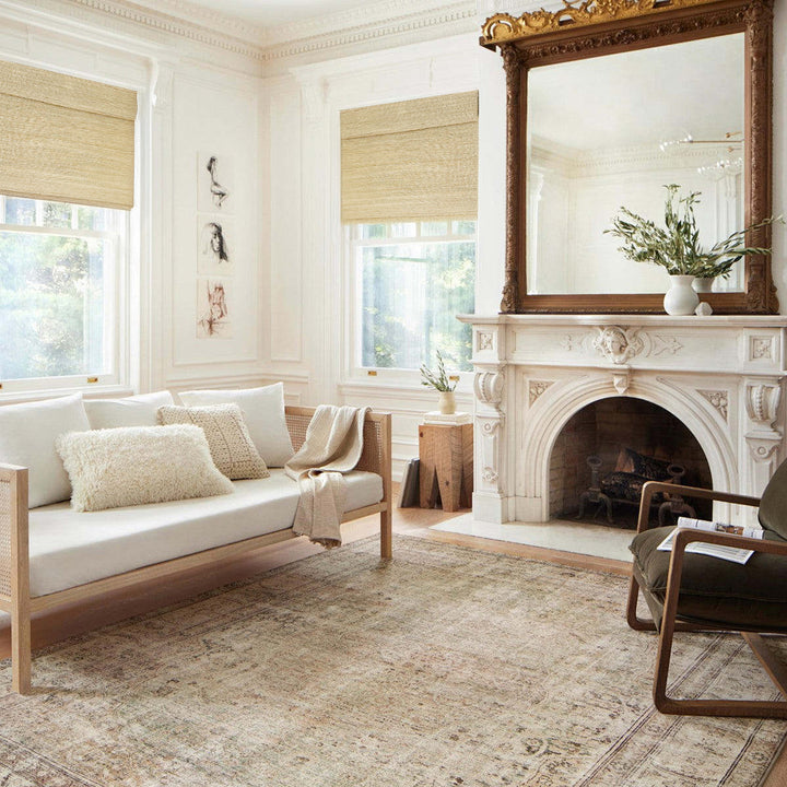 Natural Jute & Hemp No-Drill Roman Blinds & Shades Top Down Bottom Up | Ginkgo