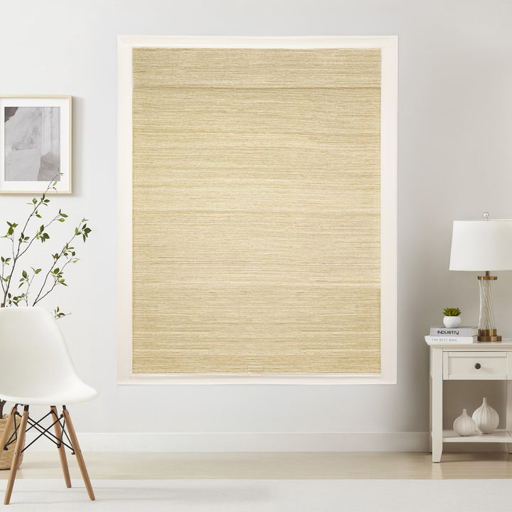 Natural Jute & Hemp No-Drill Roman Blinds & Shades Top Down Bottom Up | Ginkgo