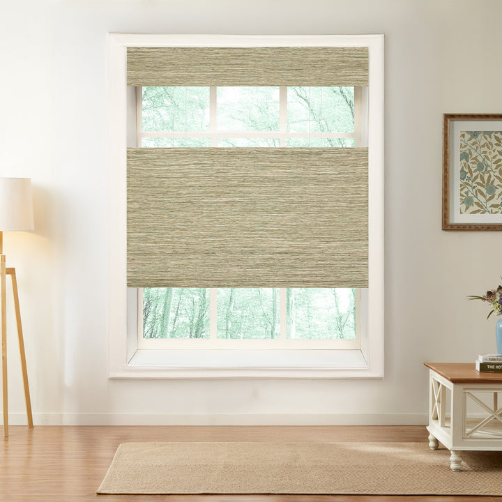 Natural Jute & Hemp No-Drill Roman Blinds & Shades Top Down Bottom Up | Prairie