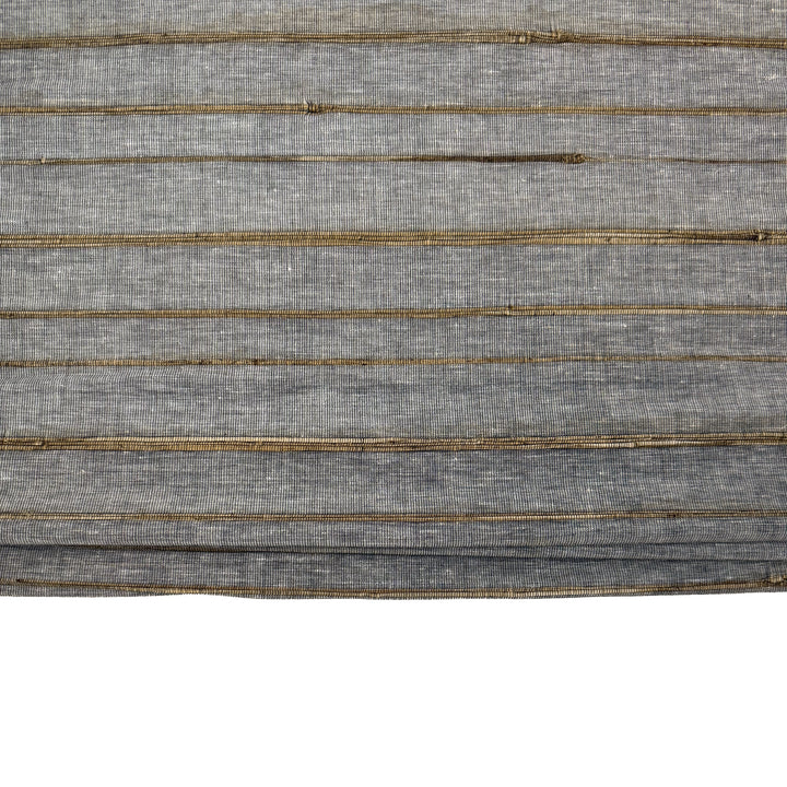 Natural Jute & Hemp No-Drill Roman Blinds & Shades Top Down Bottom Up | Black Gold