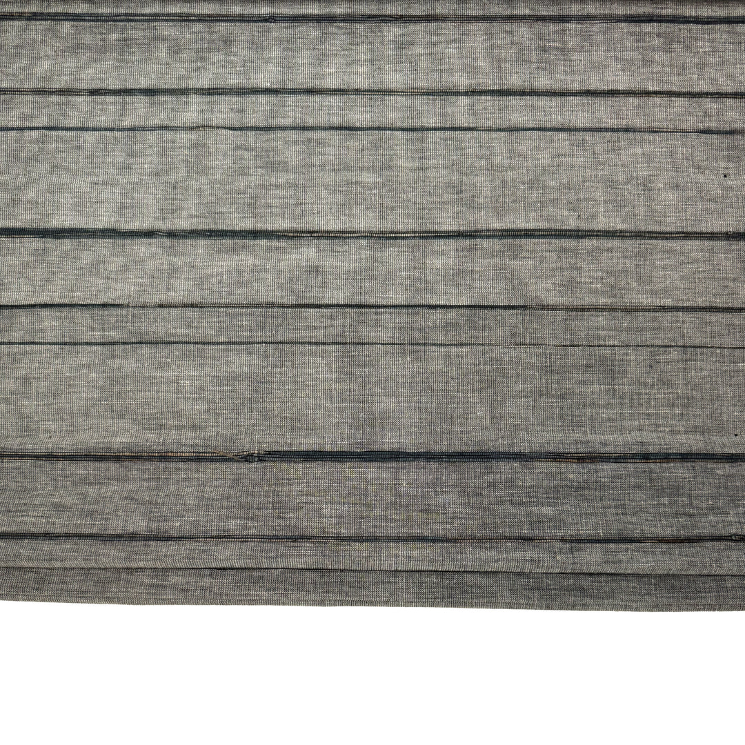 Natural Jute & Hemp No-Drill Roman Blinds & Shades Top Down Bottom Up | Black Gray