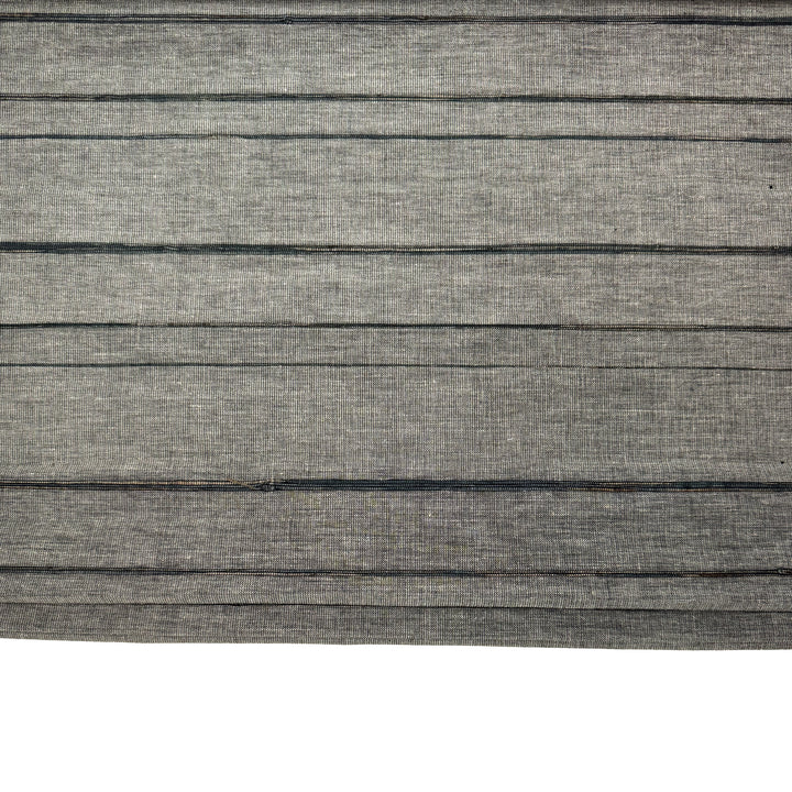 Natural Jute & Hemp No-Drill Roman Blinds & Shades Top Down Bottom Up | Black Gray