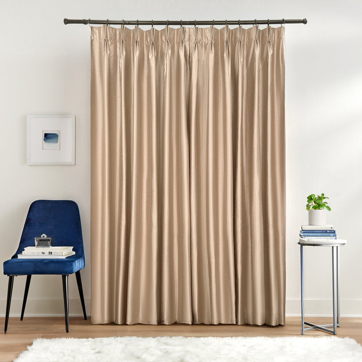 Lora Premium Silk Curtains & Drapes French Pleated
