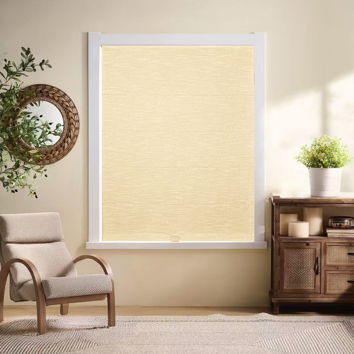 Jenna Linen Roman Shades & Blinds | Pleated Fold