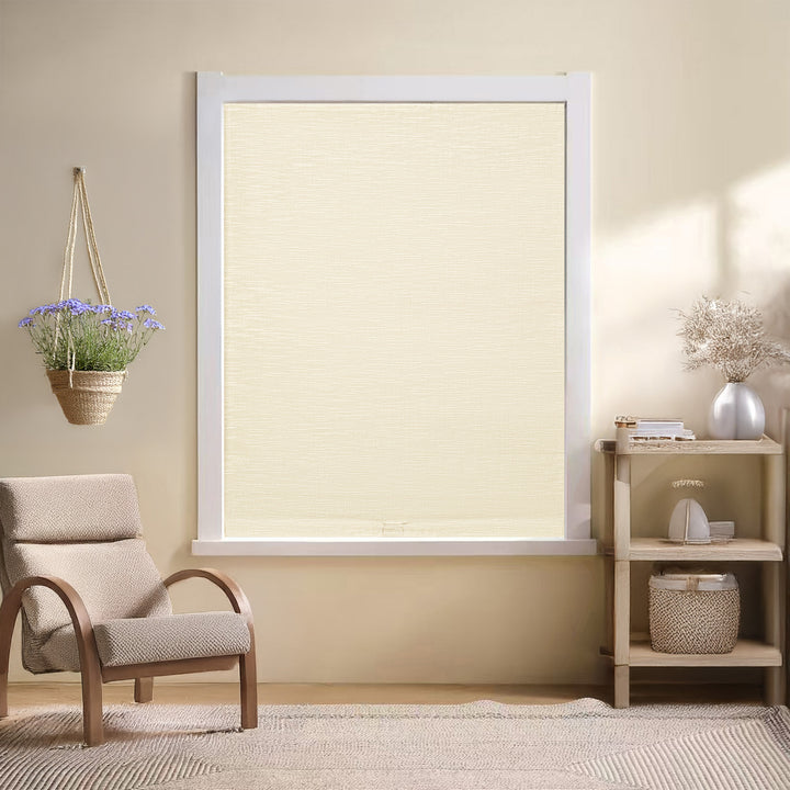 Jenna Linen Roman Shades & Blinds | Flat Fold
