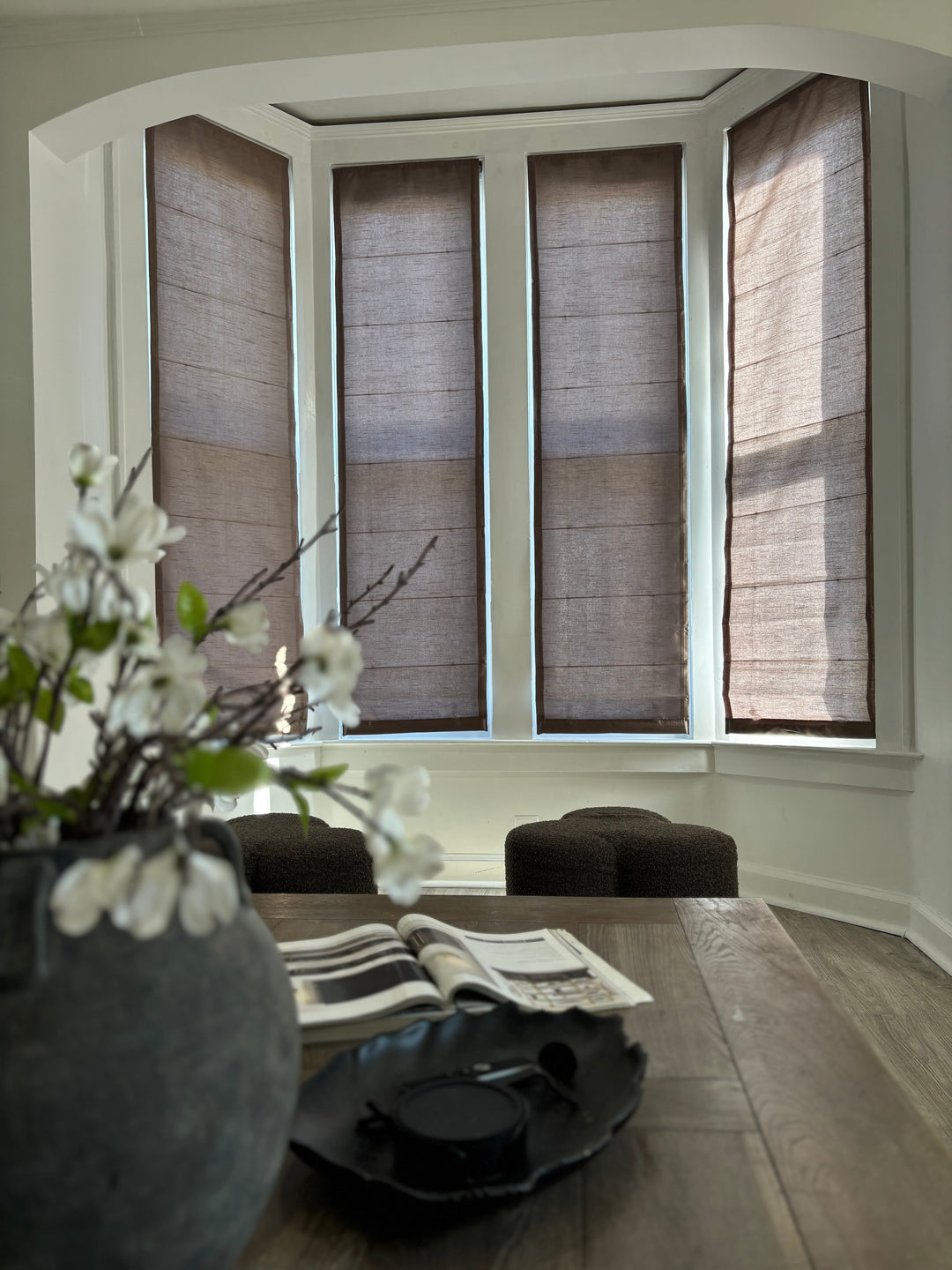 Lora Premium Silk Roman Shades & Blinds