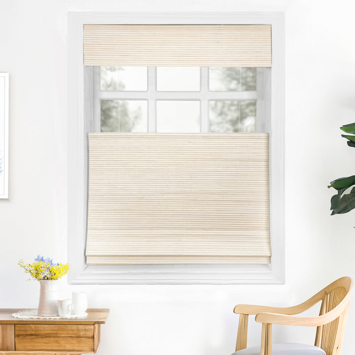 Ivy Woven Bamboo Blinds & Shades Top Down Bottom Up | Bone White