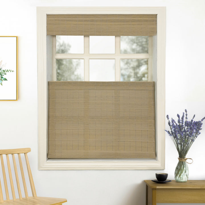Ivy Woven Bamboo No-Drill Blinds & Shades Top Down Bottom Up | Tawny