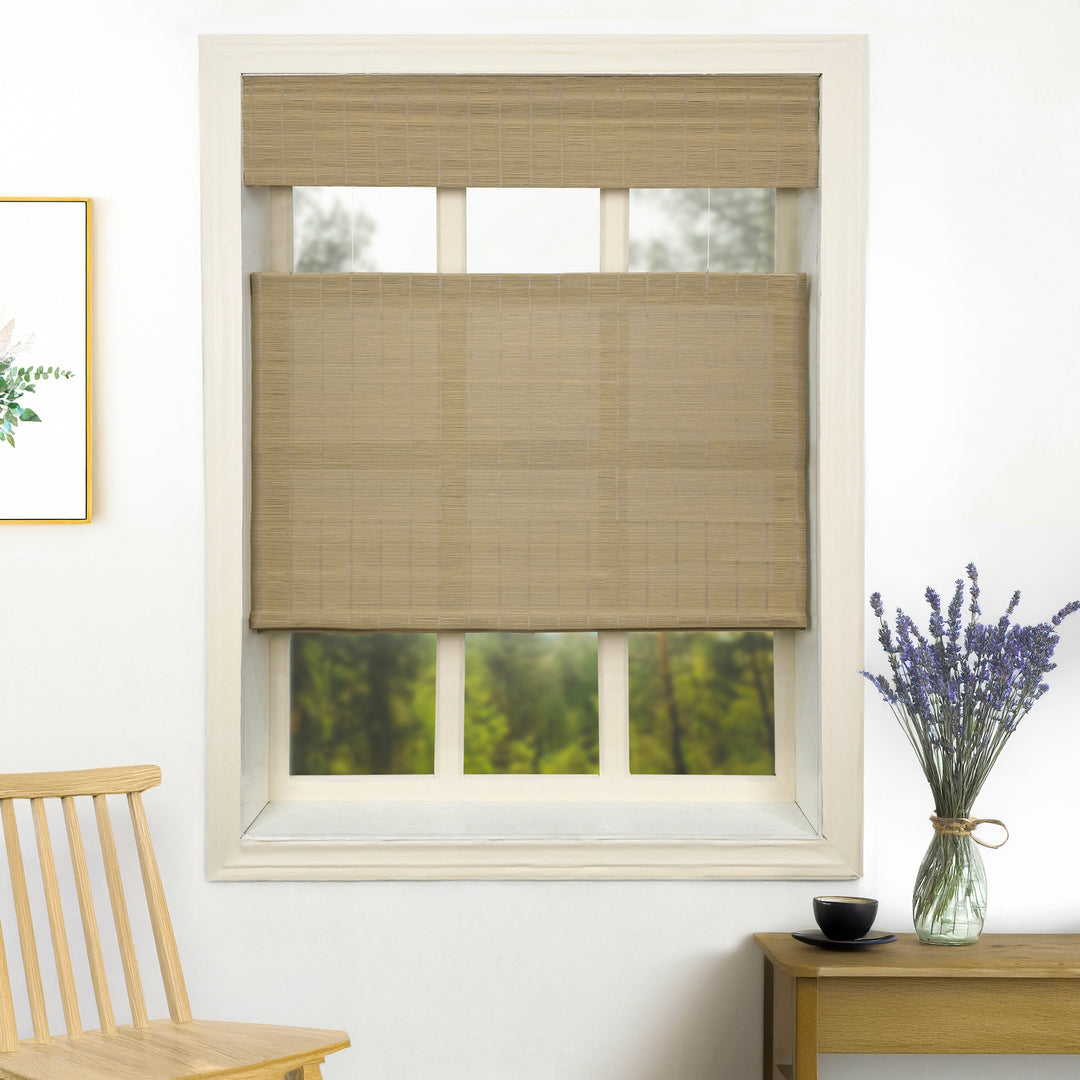 Ivy Woven Bamboo No-Drill Blinds & Shades Top Down Bottom Up | Tawny