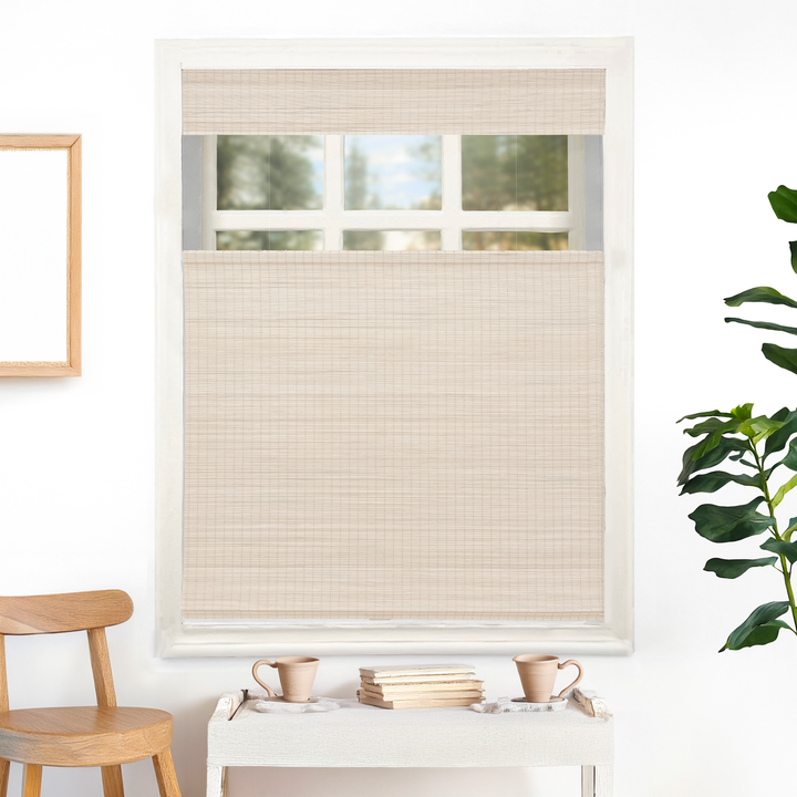 Nomi No-Drill Woven Bamboo Blinds & Shades Top Down Bottom Up | Sandstone
