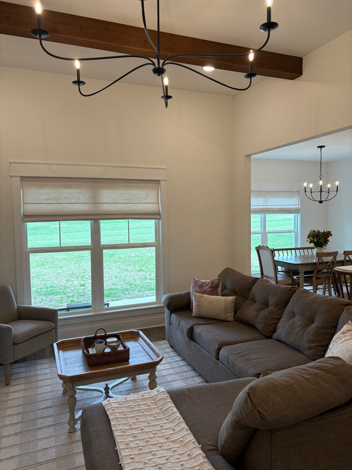 Jenna Linen Roman Shades & Blinds | Plain Fold