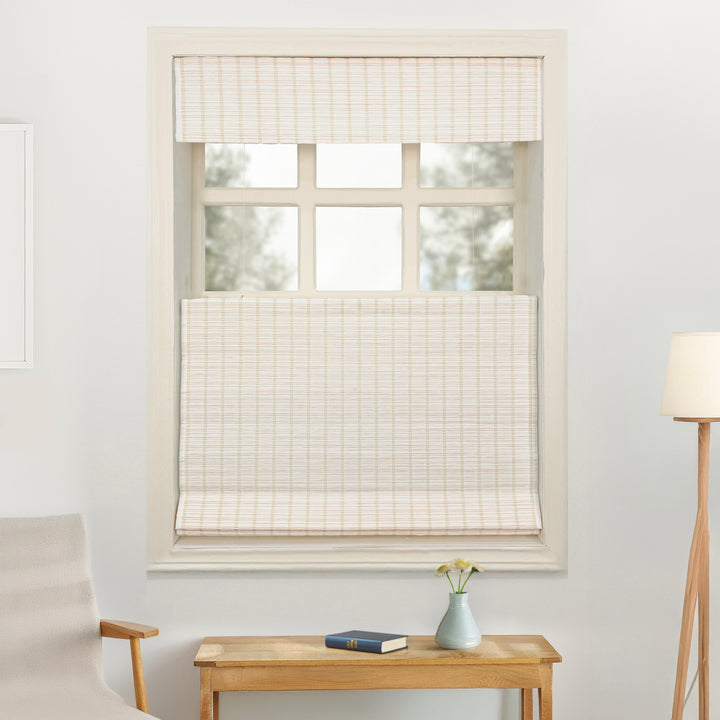 Ivy Woven Bamboo No-Drill Blinds & Shades Top Down Bottom Up | Snow