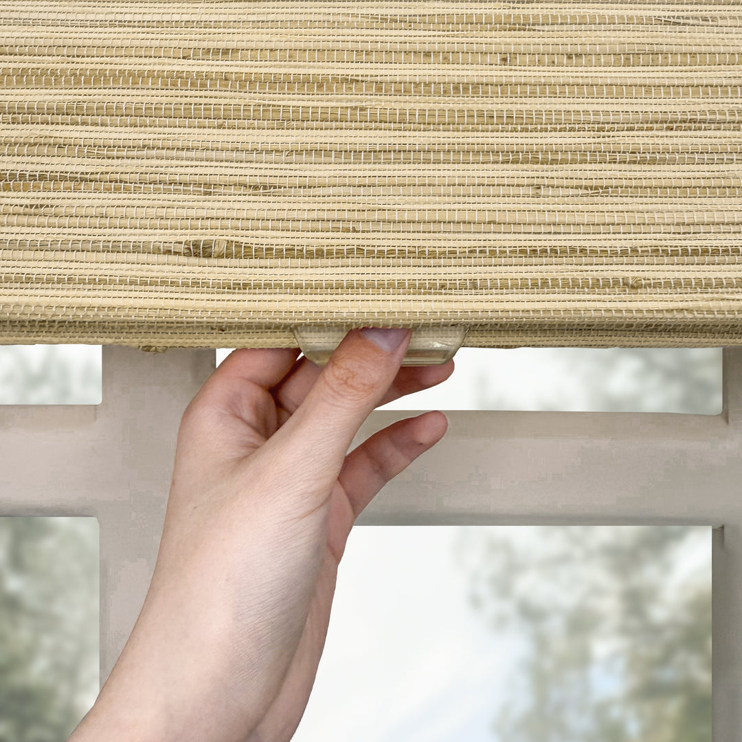 Ramie Woven Bamboo Blinds & Shades Top Down Bottom Up| Beige Brown