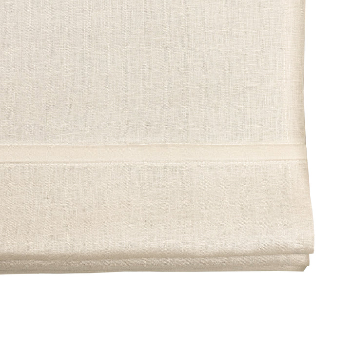 Belgian Flax Linen Roman Shades & Blinds | Plain Fold