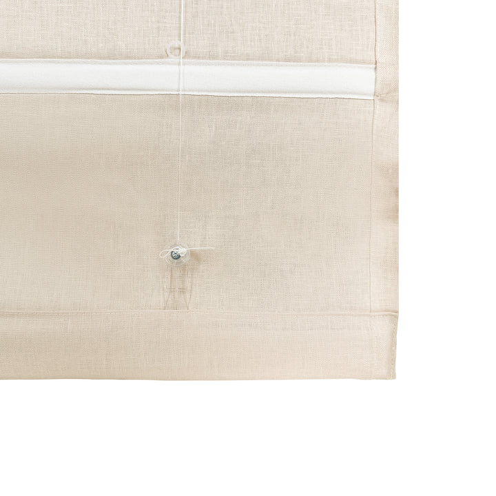 Belgian Flax Linen Roman Shades & Blinds | Plain Fold