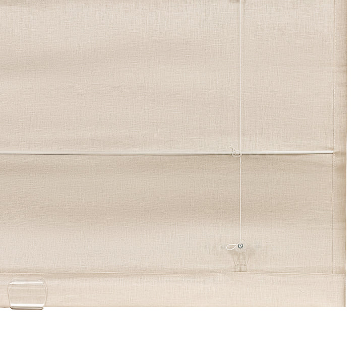 Belgian Flax Linen Roman Shades & Blinds | Flat Fold