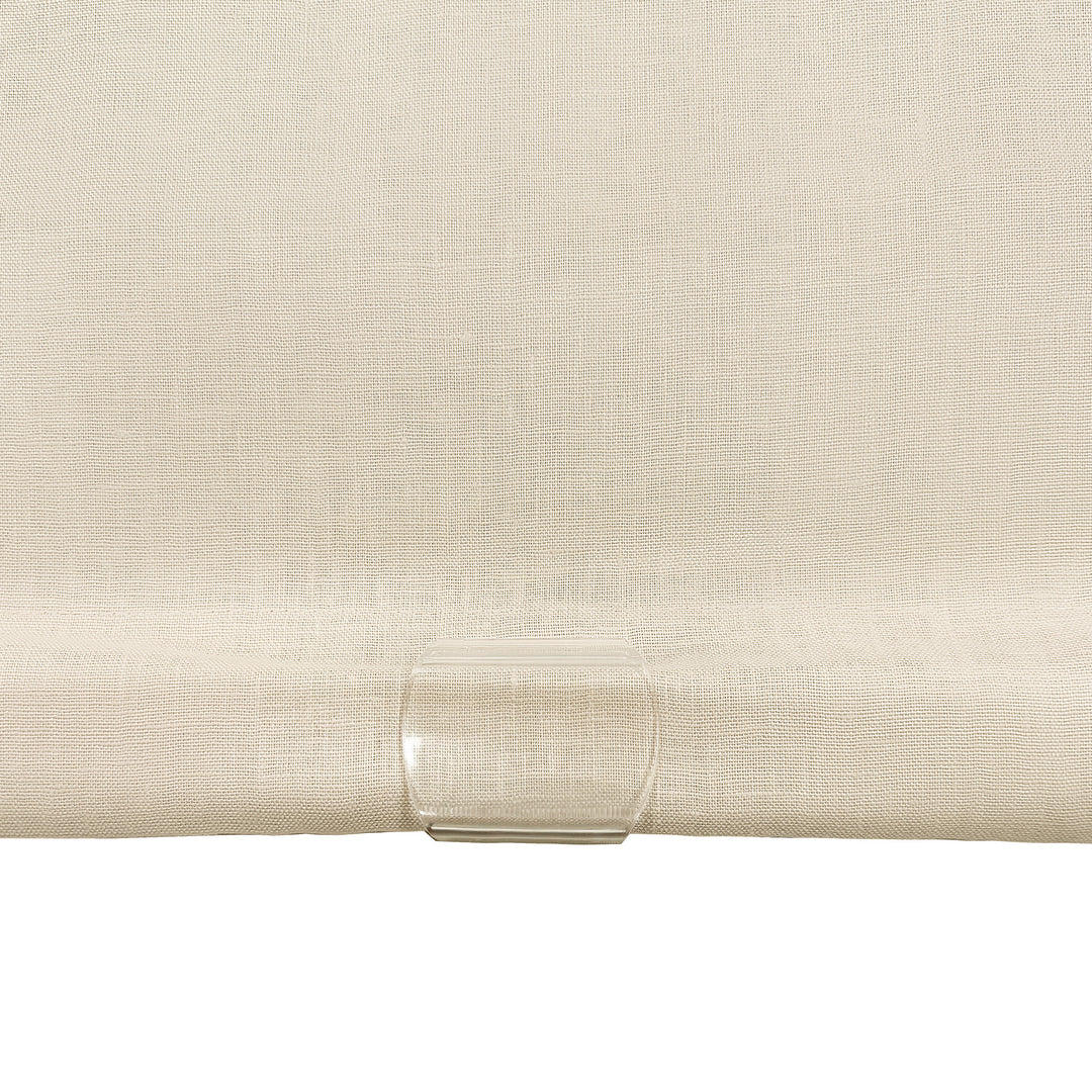 Belgian Flax Linen Roman Shades & Blinds | Relaxed