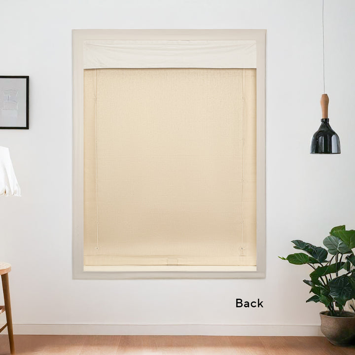 Belgian Flax Linen Roman Shades & Blinds | Relaxed