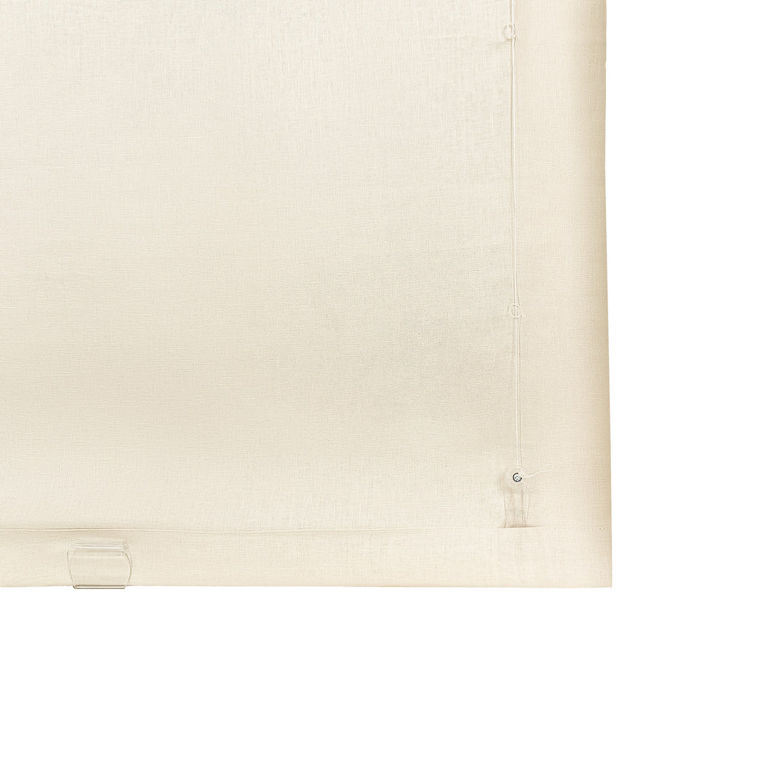 Belgian Flax Linen Roman Shades & Blinds | Relaxed