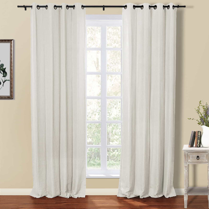 Kelly Faux Linen Curtains & Drapes Grommet