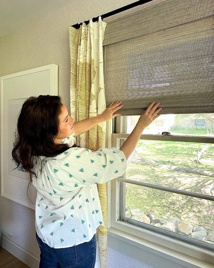 Ivy Woven Bamboo Blinds & Shades | Olive Green