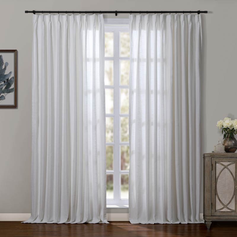 Jenna Linen Curtains & Drapes Pleated