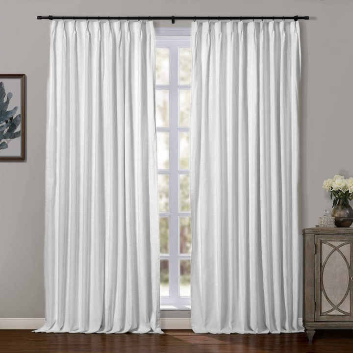 Jenna Linen Curtains & Drapes Pleated