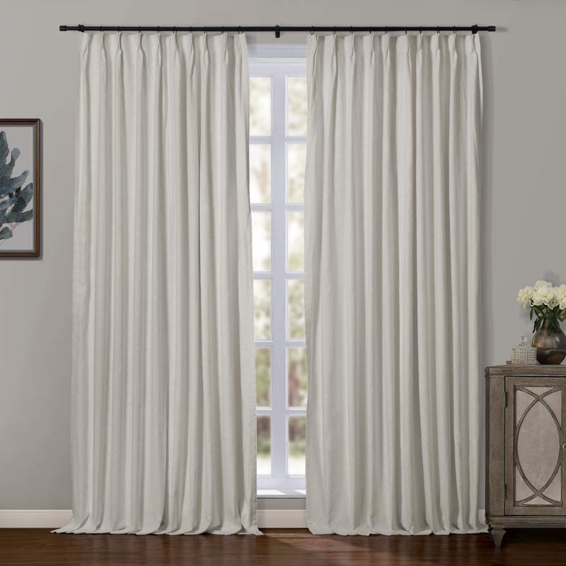 Liz Linen Curtains & Drapes Pleated