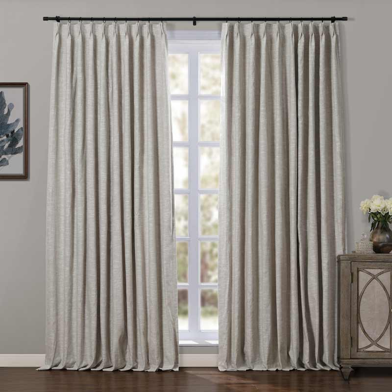 Liz Linen Curtains & Drapes Pleated