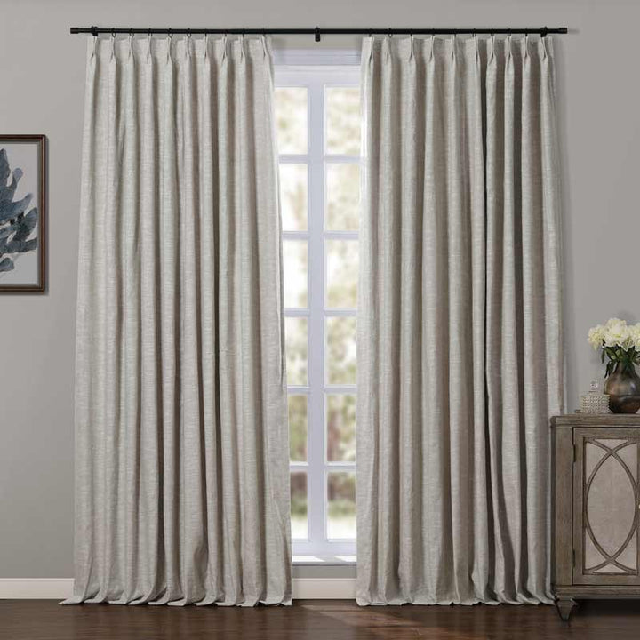 Liz Linen Curtains & Drapes Pleated