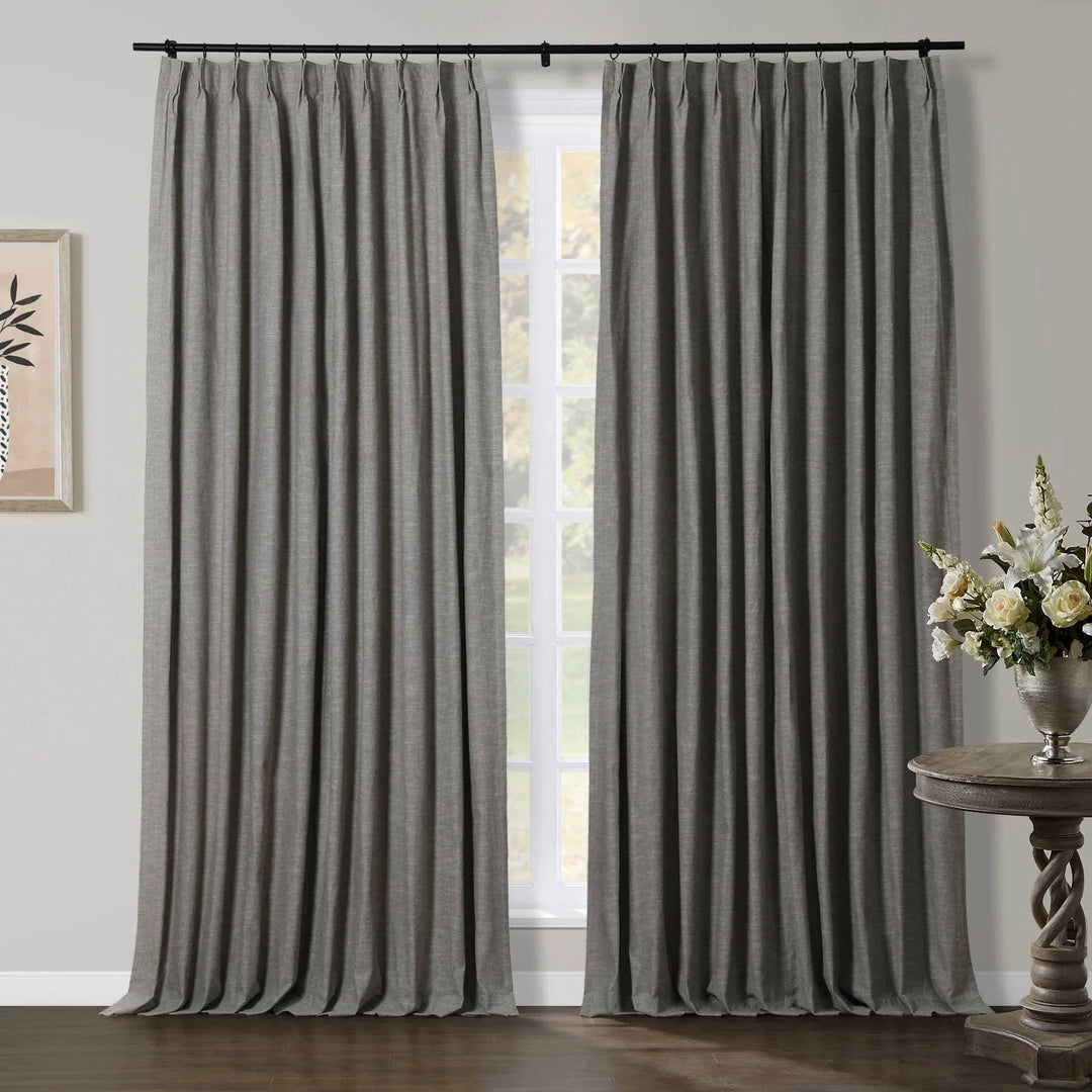 Jenna Linen Curtains & Drapes Pleated